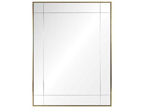 Mirror Home Water Gilded Gold Leaf Ebony Rectangular Wall Mirror