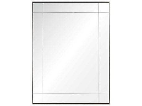 Mirror Home Water Gilded Silver Leaf Ebony Rectangular Wall Mirror