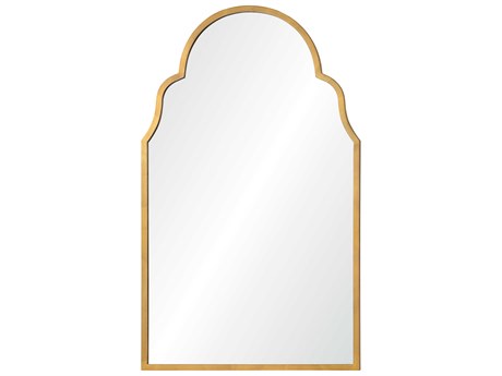 Mirror Home Antiqued Gold Leaf Arch Wall Mirror