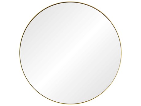 Mirror Home Brushed Brass Round Wall Mirror