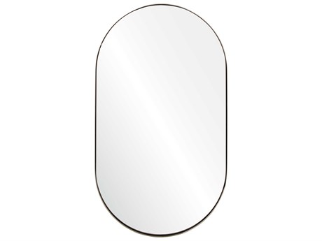 Mirror Home Polished Stainless Steel Oval Wall Mirror