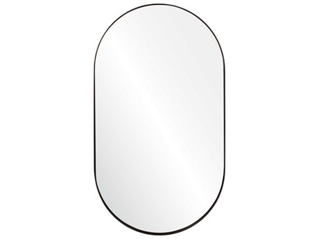 Mirror Home Black Nickel Oval Wall Mirror