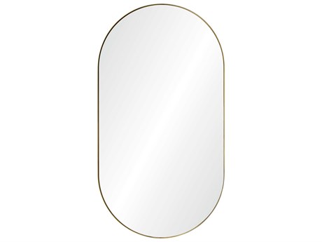 Mirror Home Burnished Brass Oval Wall Mirror