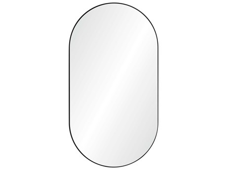 Mirror Home Black Nickel Oval Wall Mirror