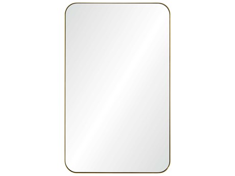 Mirror Home Brushed Brass Rectangular Wall Mirror