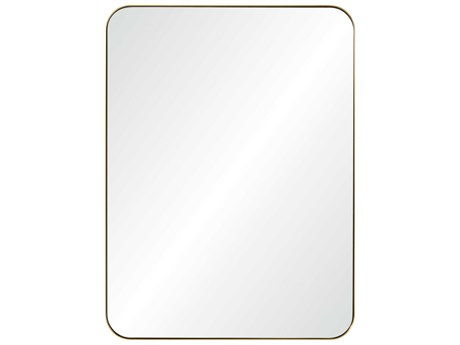 Mirror Home Brushed Brass Rectangular Wall Mirror