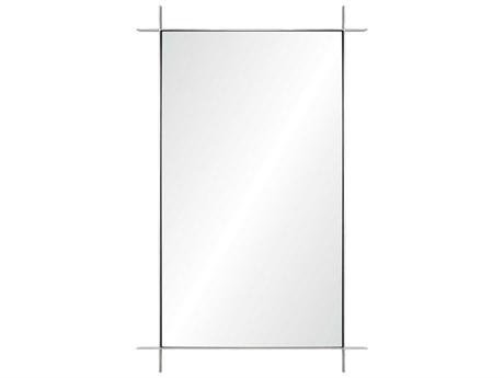 Mirror Home Barclay Butera Polished Stainless Steel Rectangular Wall Mirror