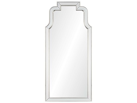 Mirror Home Bunny Williams Distressed Silver Leaf Framed Wall Mirror