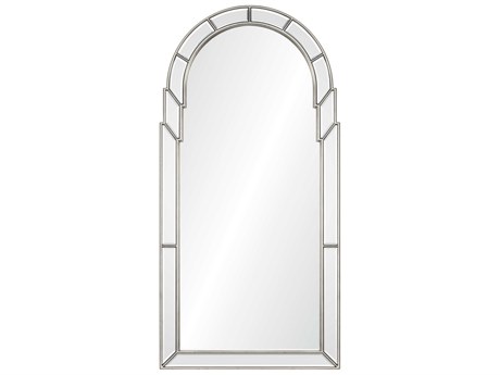 Mirror Home Bunny Williams Antiqued Silver Leaf Framed Wall Mirror