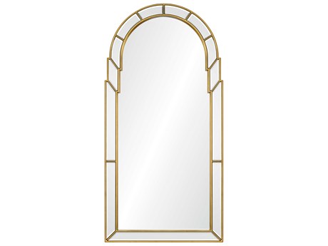 Mirror Home Bunny Williams Burnished Gold Leaf Framed Wall Mirror
