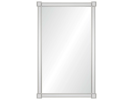 Mirror Home Celerie Kemble Antiqued Silver Leaf Rectangular Wall Mirror