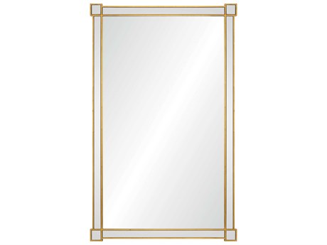 Mirror Home Celerie Kemble Burnished Gold Leaf Rectangular Wall Mirror