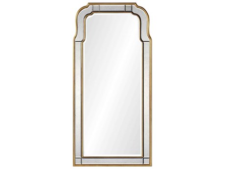 Mirror Home Michael S. Smith Antiqued Gold Leaf Queen Anne Wall Mirror