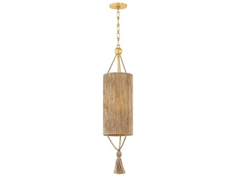 Mitzi Mandy Cheng Reyn 1-Light Aged Brass Cylinder Mini Pendant