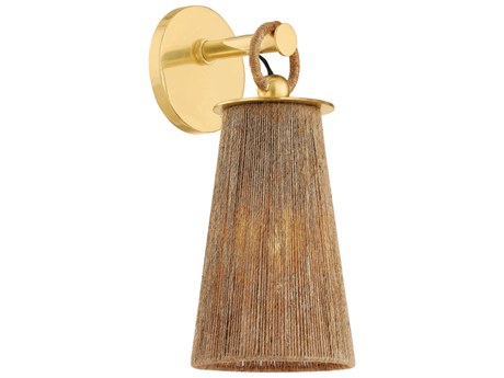 Mitzi Mandy Cheng Lauz 1-Light Aged Brass Brown Wall Sconce