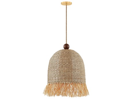 Mitzi Mandy Cheng Sheri 1-Light Aged Brass Dome Pendant