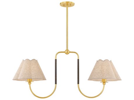 Mitzi Mandy Cheng Janie 2-Light Aged Brass True Bronze Island Pendant