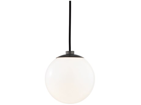Mitzi Stella 1-Light Old Bronze White Glass Globe Mini Pendant