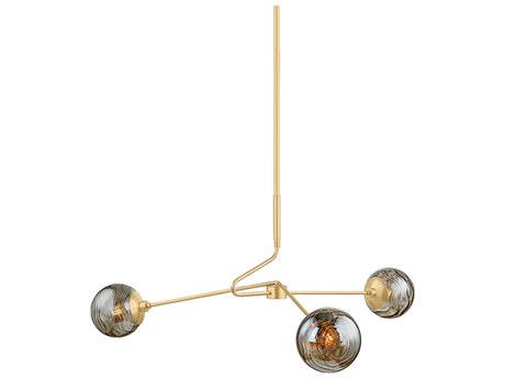 Mitzi Nyla 3-Light Aged Brass Globe Chandelier