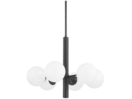 Mitzi Stella 6-Light Old Bronze Glass Globe Chandelier