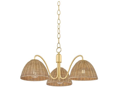 Mitzi Katniss 3-Light Aged Brass Dome Chandelier