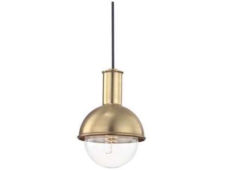 Mitzi Riley 1-Light Aged Brass Dome Mini Pendant