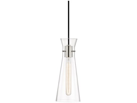 Mitzi Anya 1-Light Polished Nickel Glass Mini Pendant