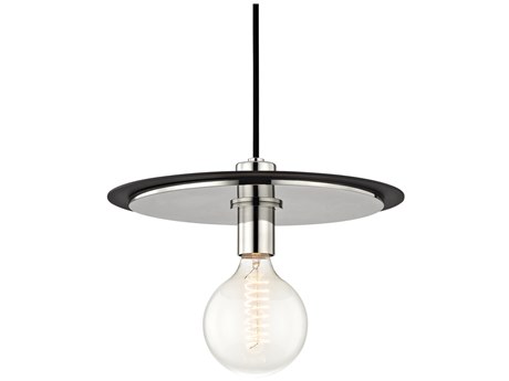 Mitzi Milo 1-Light Polished Nickel Black Pendant