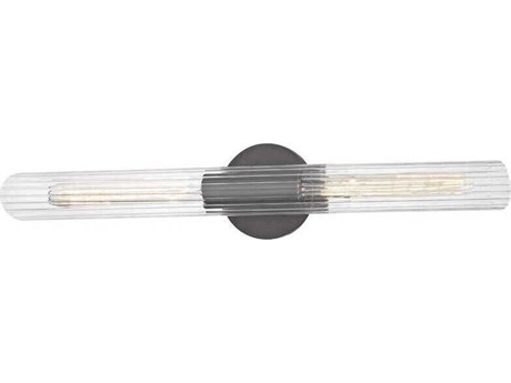 Mitzi Cecily 2-Light Old Bronze Glass Vanity Light