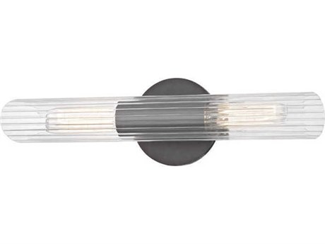 Mitzi Cecily 2-Light Old Bronze Glass Vanity Light