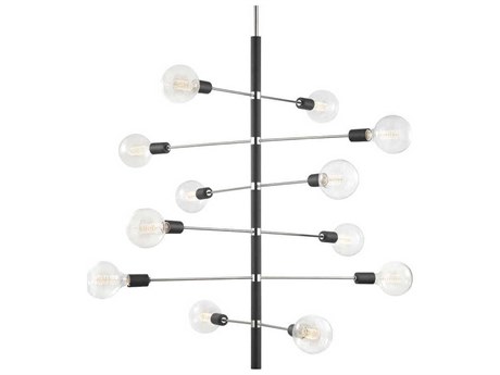 Mitzi Astrid 12-Light Polished Nickel Black Pendant