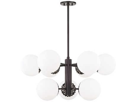 Mitzi Paige 9-Light Old Bronze Glass Globe Chandelier