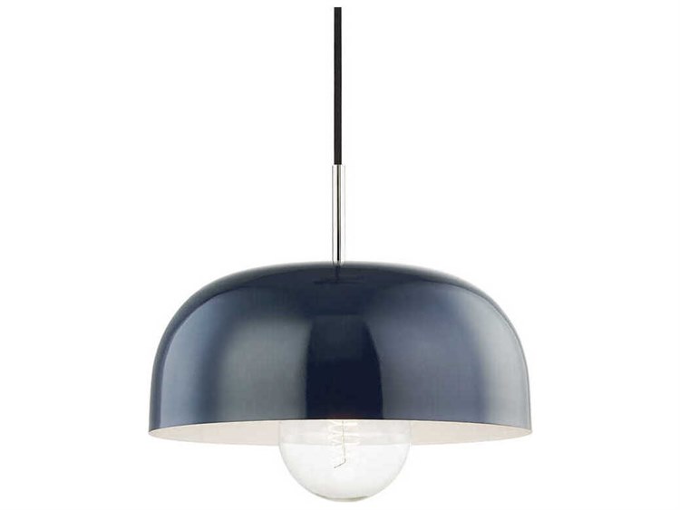 Mitzi Avery Polished Nickel 14 Wide Pendant Light With Navy Shade Mitzi Avery Polished Nickel 14 Wide Pendant Light With Navy Shade Mith199701lpnnvy
