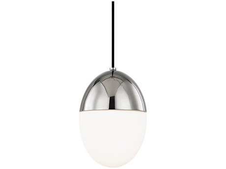 Mitzi Orion 1-Light Polished Nickel Glass Round Mini Pendant