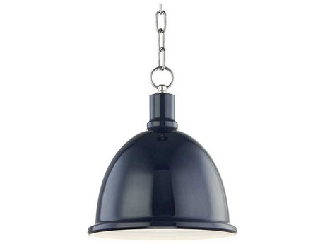 Mitzi Blair 1-Light Polished Nickel Navy Dome Mini Pendant