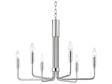 Mitzi Brigitte 6-Light Polished Nickel Candelabra Chandelier