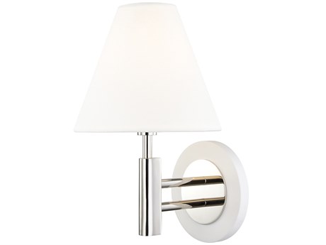 Mitzi Robbie 1-Light Polished Nickel White Wall Sconce
