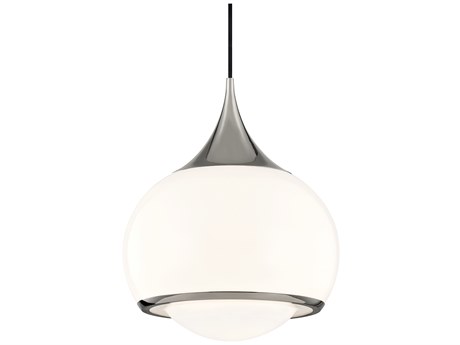 Mitzi Reese 1-Light Polished Nickel Glass Globe Pendant