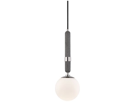 Mitzi Brielle 1-Light Polished Nickel Glass Globe Mini Pendant