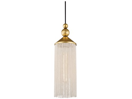 Mitzi Scarlett 1-Light Gold Leaf White Mini Pendant