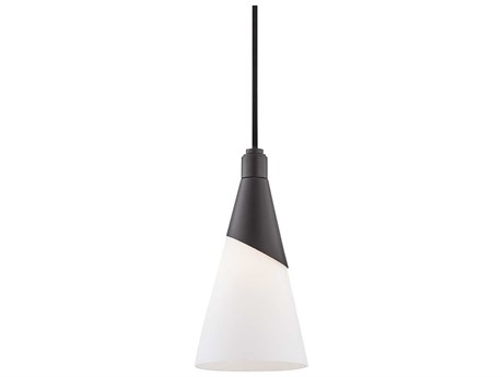 Mitzi Parker 1-Light Black Glass Mini Pendant