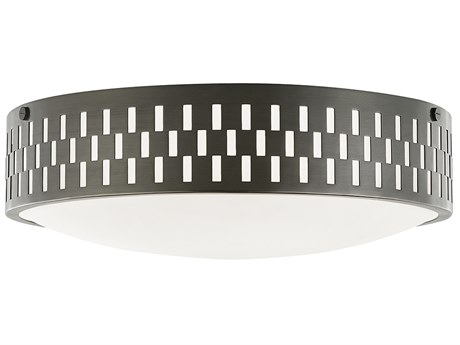 Mitzi Phoebe 3-Light Old Bronze Glass Geometric Flush Mount
