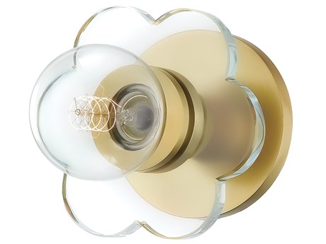 Mitzi Alexa 1-Light Aged Brass Crystal Wall Sconce