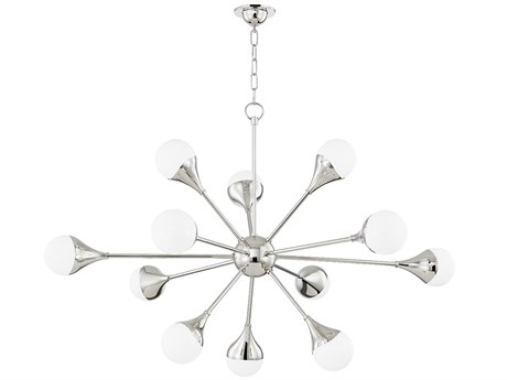 Mitzi Ariana 12-Light Polished Nickel Glass LED Globe Sputnik Chandelier