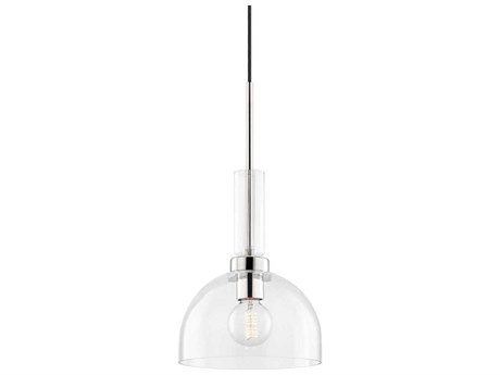 Mitzi Tabitha 1-Light Polished Nickel Glass Dome Geometric Mini Pendant