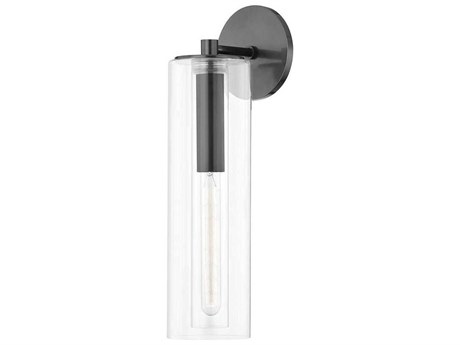 Mitzi Belinda 1-Light Old Bronze Glass Wall Sconce