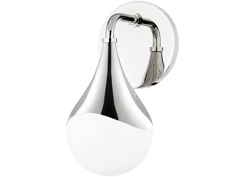 Mitzi Ariana 1-Light Polished Nickel Glass LED Wall Sconce