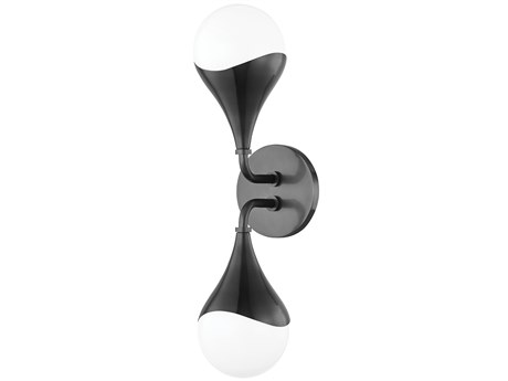 Mitzi Ariana 2-Light Old Bronze Glass LED Vanity Light