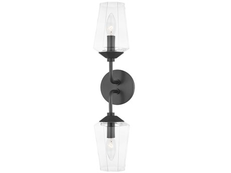 Mitzi Kayla 2-Light Old Bronze Glass Vanity Light