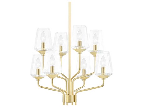 Mitzi Kayla 8-Light Aged Brass Candelabra Chandelier